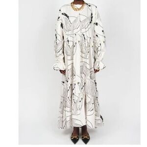 The Lulo Project Swan Print Dress sz Sm